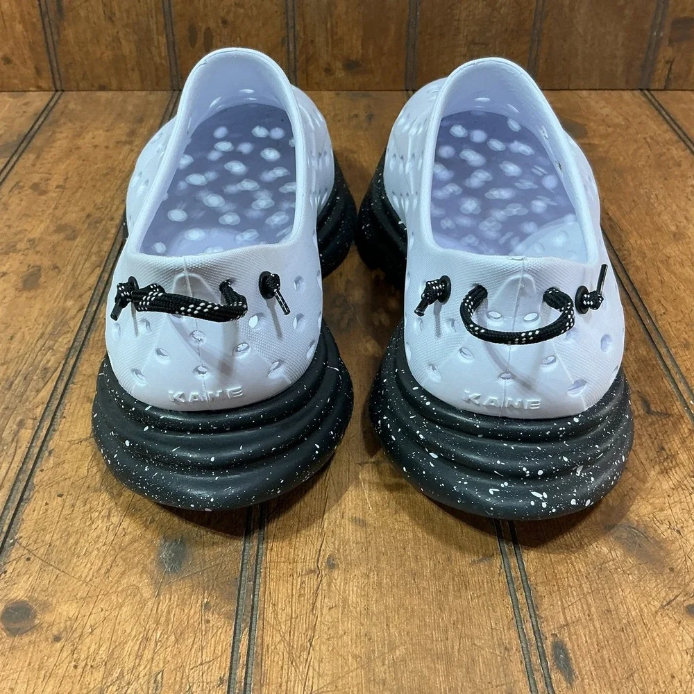 Kane Revive Active Recovery Shoes Men's Size 14 White Black Slip On Clogs